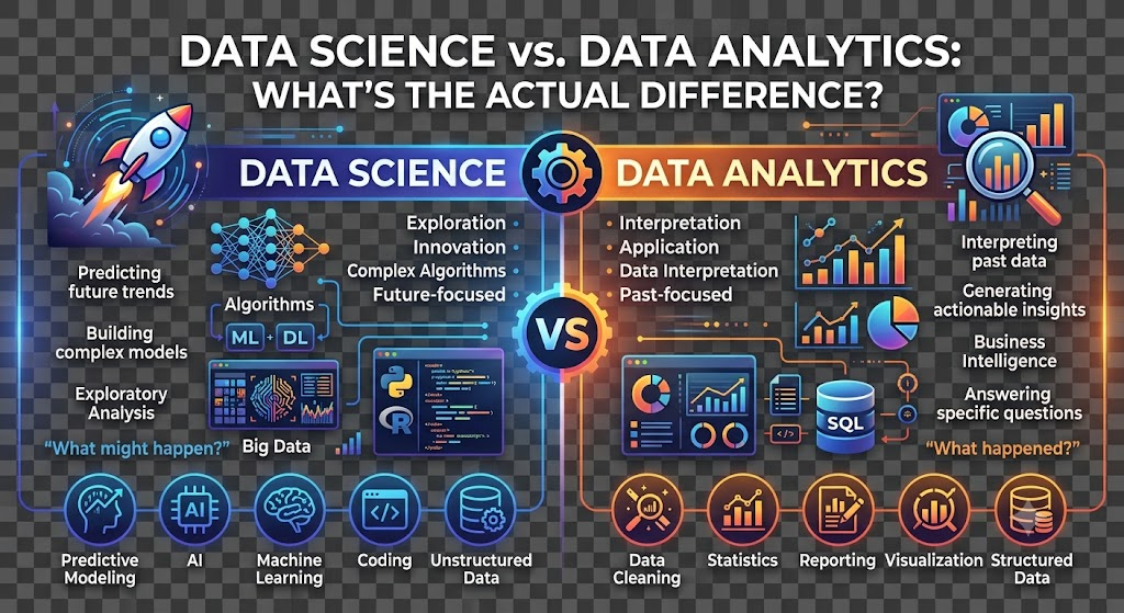 Data Science vs. Data Analytics: What’s the Actual Difference?